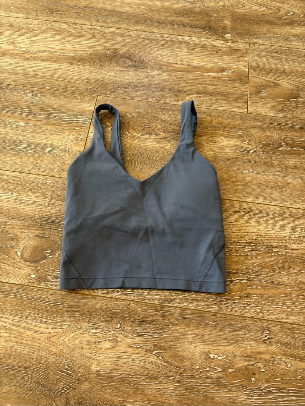 Navy Gray V-Neck lululemon Sports Bra Crop Top